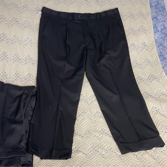 4 Pair GS Perfect Fit 46x28 Work Pants Blue Gray Pleated Front Double Button - Picture 8 of 16